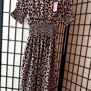 Kate Spade Leopard Print Midi Dress